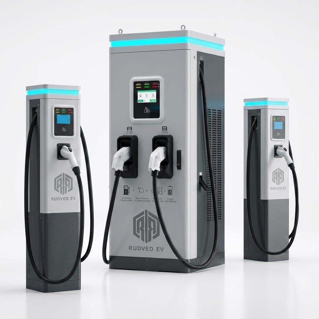 DOER 480kW distributed DC charger with four charging guns for EV fleets and highways